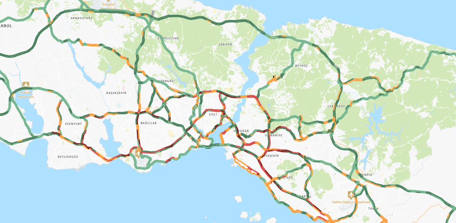Trafiğe yağmur etkisi. Adım adım ilerliyor